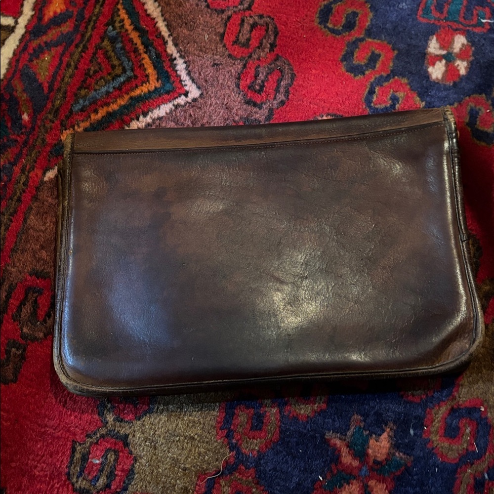 Coach vintage brown Leather envelope folio briefcase - Picture 2 of 9